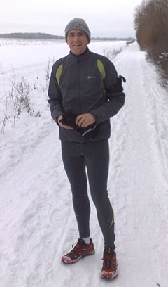 Läufer im Schnee