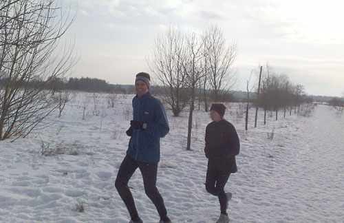 Läufer im Schnee