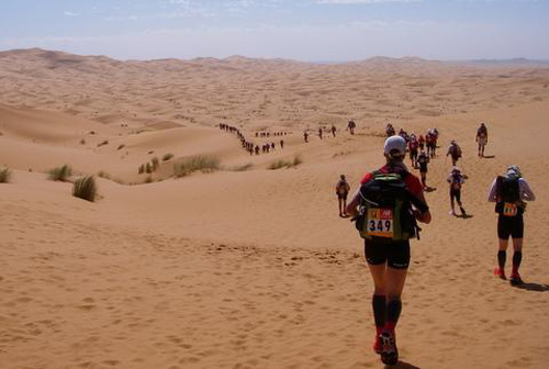 Ultraläufer in der Sahara
