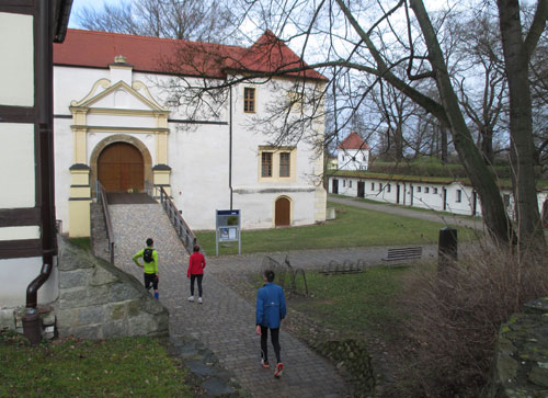 Läufer-Sightseeing am Senftenburger Schloss
