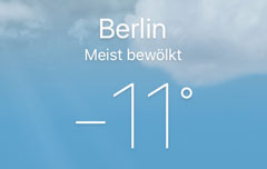 Temperatur -11 Grad