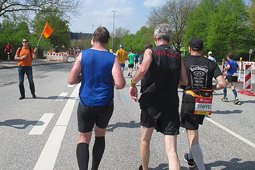Läufer beim Hamburg-Marathon