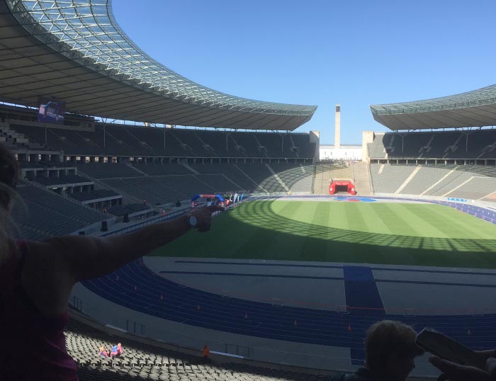 Blick in das leere Berliner Olympiastadion