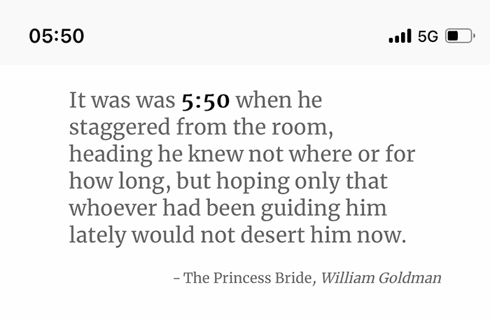 Literatur-Zitat für „5:50“ von William Goldman