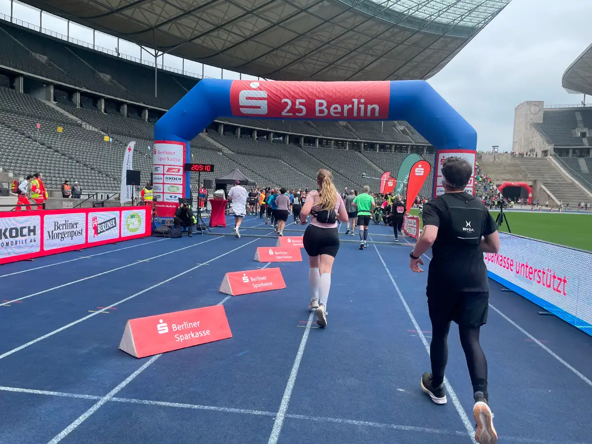 Zieleinlauf im Olympiastadion