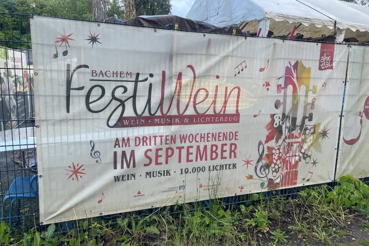 Werbebanner für Bachem FestiWein